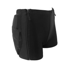 Kids Skiiing Hip Guard Short with Outer Closures for Snowboard Skating Training Black XL
