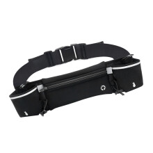 Running Bag Sport Waist Pack Exercise Waist Bag for Women Man Money Belts Black Color