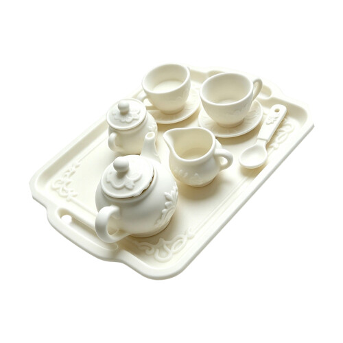 Miniature Mini Tea Service Accessory Tray for Pretend Play Table Display