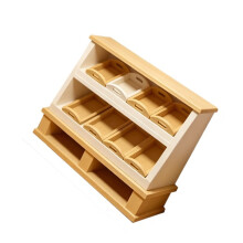Miniature Bakery Counter Cabinet for Tabletop Display and Play
