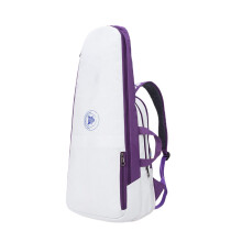 Tennis Backpack Badminton 2-Racket Tennis Handbag with Separate Shoe Purple and white
