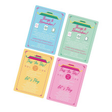 Mahjong Shuffing Cards 4 Card Set for Game Night Play Tile Mixing Mixers A