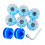 8Pcs Double Row Roller Skate Wheel Replacement Light Up Quads Roller Skate Wheel Blue 1