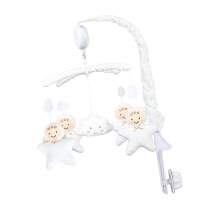 Baby Crib Bed Stroller Rail Rhythm Bed Bells Toy Gifts Baby Bells Mobile white angel