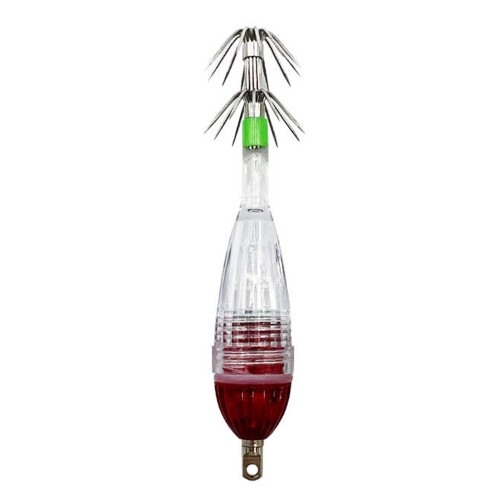 Light Shrimp Lures Squid Jigs Octopus Hook Artificial Squid Shrimp Hard Baits Red