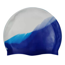 Women Man Kids Waterproof Flexible Silicone Pool Hat Hair Protections Swim Pool Gray blue