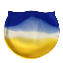 Swimming Hat Silicone Swim Hat Waterproof Elastic Swimming Hat for Yellow white blue