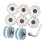 Skateboard Roller Skate Wheels with Bearings, Double Row Roller Skate Wheels Set White 1