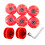 Double Row Skating Skateboard Quads Skate Replacement Wheels Roller Skate Wheels Red 1