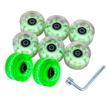 Roller Skate Wheels Double Row Skating Skateboard Quads Skate Replacement Wheels Green