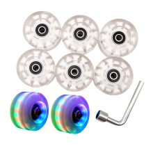 Double Row Skating Skateboard Quads Skate Replacement Wheels Roller Skate Red blue green