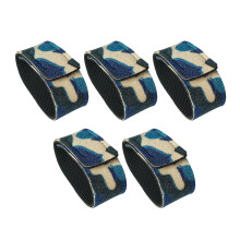 5Pcs Fishing Rod Carry Strap Adjusted Tackle Holder Hook Tie Camouflage