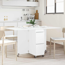vidaXL Dinning Table 2 pcs 140 x 80 x 77 cm Engineered Wood White
