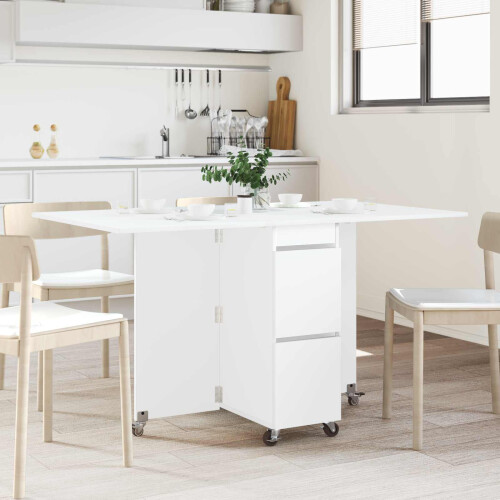 VidaXL vidaXL Dinning Table 2 pcs 140 x 80 x 77 cm Engineered Wood White
