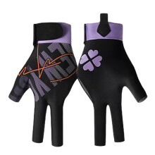 1Pc Antiskid Pool Cue Glove Elastics Billiard Glove for Left Hand Trendy cool purple S
