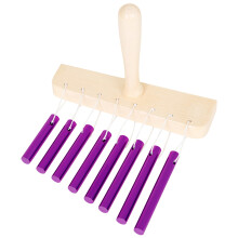 8 Tone Handheld Chimes with Mallet Kids Musical Learning Chimes Instrument Toy Purple