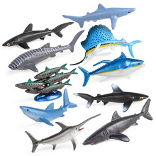 Ocean Fish Figurine 10pcs Sea Animal Figure Statue For Preschool Early Learning