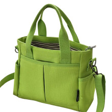 Practical Canvas Shoulder Bag Casul Handbag Crossbody Purse for Daily Use Green