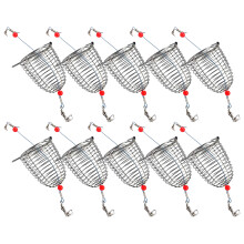 Feeder Holder Stainless Feeder Cage Baits Holder Lure Basket Fishing Trap Cage extra large