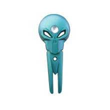 Compact Skull Golf Repair Fork for Pitch Mark Care and Travel Green