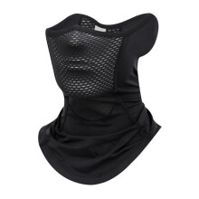 Breathable Bandanas Face Mask for Cycling Hiking Ice Silk Tube Scarf Headbands Black