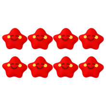 Tennis String Vibration Dampener, Star Clip On Gear With Face Detail Red