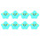 Tennis String Gear Dampener, Star Face Accessory for Light Carry Use Light green 1