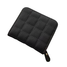 Compact Small Wallet for Women Stylish PU Leather Coin Purse Cash Card Holder Black