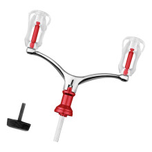 Aluminum Fishing Reel Handle with Quality Grip for Better Control Fishing Transparent red