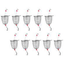 Feeder Holder Stainless Feeder Cage Baits Holder Lure Basket Fishing Trap Cage small