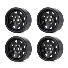 4PCS Wheel Hub Alloy Beadlock Wheel Rims Set for 1:10 Model Crawler Accessories Black