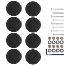 8Pcs Luggage Replacement Wheels 55x12mm Rubber Double Suitcase Wheels Repair Kit Black