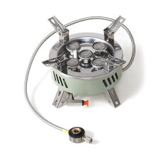 Portable Outdoor Gas Stove Pocket Picnics Cooking Burners Camping Green five core stov