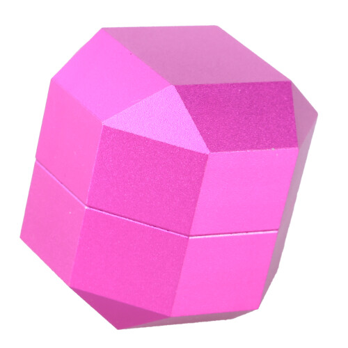 Pool Chalks Holder 2-Layer Octagonal Small Pool Chalks Case for Pool Snooker Pink