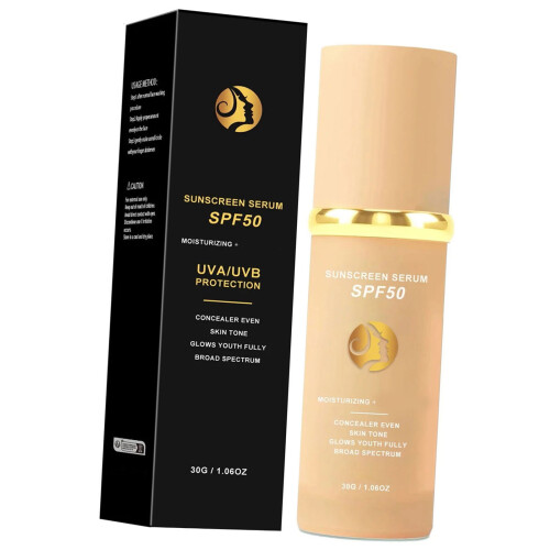 Moisturizing Face Sunscreen Serum With SPF50 Concealer for Daytime Makeup Preps