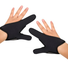1 Pair Professional 2 Fingers Fishing Gloves Enhances Grip for Lake, River, Sea Black