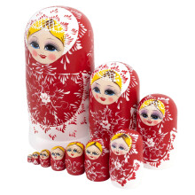 10Layers Russian Nesting Dolls Handcraft Child Stacking Toy Collectible Figures
