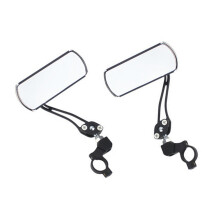 Wide Ranges 360 Degree Rotatable Rear View Glass Bicycles Cycling Accessories Black