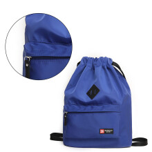 Drawstring Backpack Large Capacity Sport Gym Bag Water Resistant Travel Royal blue