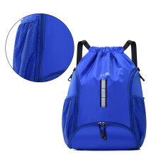 Sports Gym Bag Drawstring Backpack Large Capacity Basketball Bag Football Bag Blue