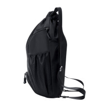 Basketball Bag Gym Bag with Shoe Compartment Drawstring Backpack Sports Bag Black Color