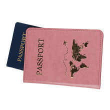 Passport Holder Travel Wallet Case Organise PU Leather Passport Cover Case Gift Pink