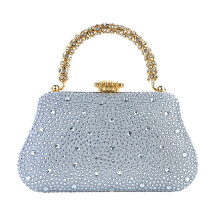 2024 Evening Bag for Girl Women Party Banquets Wedding Clutch Rhinestone Bag Silver