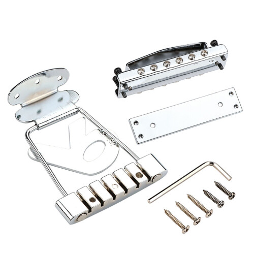 6 String Guitar Trapeze Tailpiece Bridge Short Guitar Tailpiece with Hardware