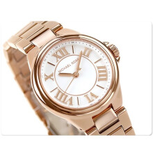 Michael Kors Camille Rose Gold-Tone Steel Watch MK7256