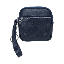 Daily Carry Coin Purse Wallet Compact Square Shape Card Holder Fashion Money Bag Blue