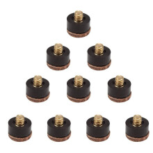 10Pcs Screw on Cue Tip Replacement Hard Leather Billiard Cue Tip Repair Part 12MM