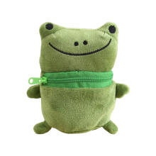 Animal-style plush coin bag for daily carry and quick small-item storage frog