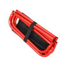 Comfortable Folding Stool Portable Camping Stool Foot Rests Easy to Carry Red