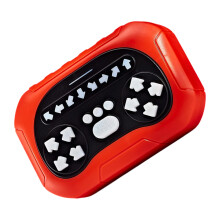 Press Button Rhythm Push Game Console Toy for Kids with Handheld Travel Play Red